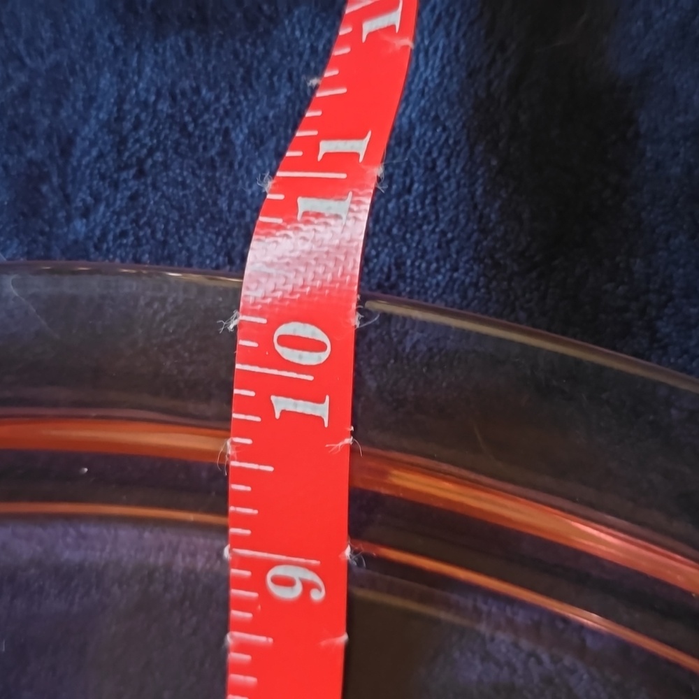 Vintage Pink Depression Era Glass Serving Platter - Picture 4 of 5